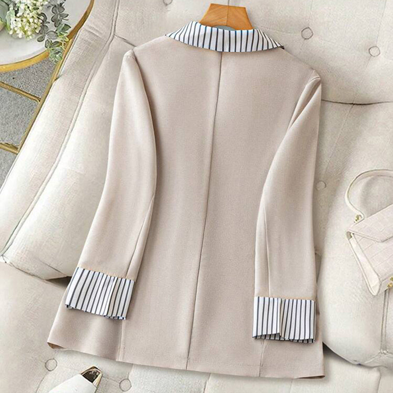 Blazer Femme Élégant à Col Tailleur – Style Minimaliste & Polyvalent
