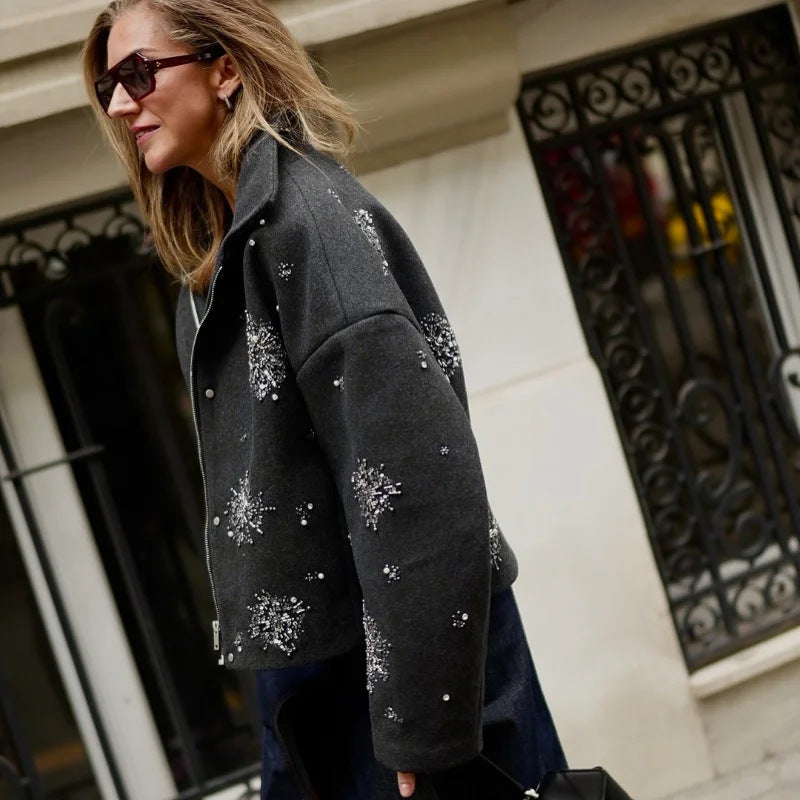 Manteau Pailleté Chic